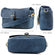 Leather Camera Messenger Bag (Blue)