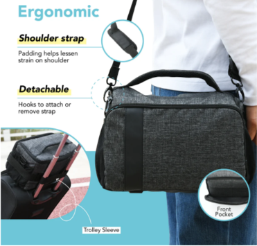 Camera bag suitable for small to medium-sized cameras