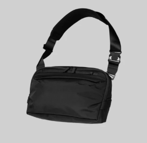 Men's minimalist black shoulder bag
