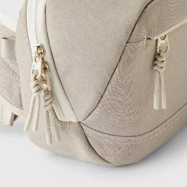 Beige single-shoulder camera bag